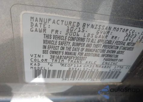 2015 Nissan Sentra Sv from USA, damaged, VIN 3N1AB7AP9FY363207